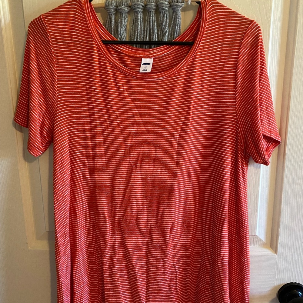 3/$25 Sale | Old Navy | Orange Stripe Luxe Tee